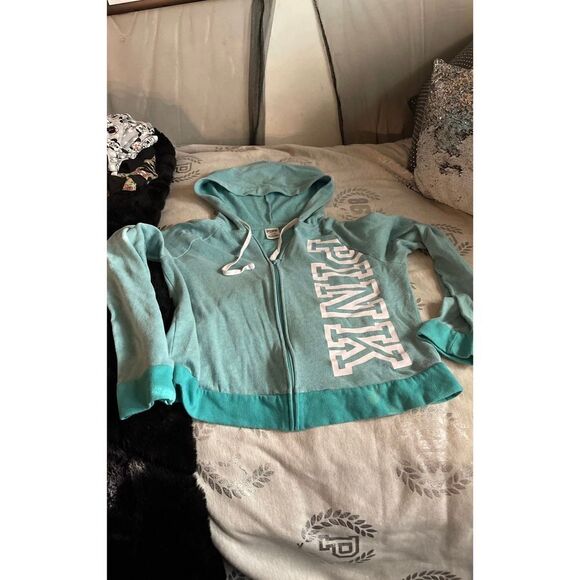 VS PINK Logo FULL ZIP Jacket sweatshirt - Picture 1 of 2
